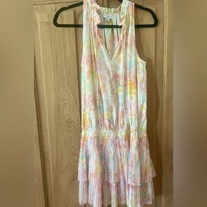 Super cute! Current Air Cara Jacquard Pleated Mini Dress